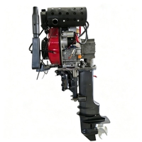 Moteur hors-bord diesel refroidi par air 15 CV, moteur marin à couple élevé et à faible consommation de carburant, moteur de bateau électrique pour bateaux de pêche