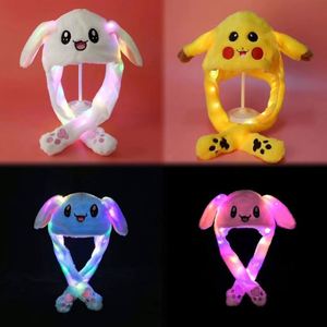 Chapeau de Lapin LED avec Oreilles Mobiles, Chapeau de Lapin Cartoon Chaud et Coloré avec Lumières LED, Jouet Lumineux pour Noël et l'Hiver - Product Image 6