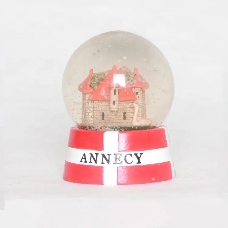 France Famous Building Annecy City castle Snow Globe For Souvenir