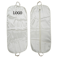 Housse de robe de mariée longue avec fermetures éclair, sac de protection portable de luxe pour robe, logo personnalisé imprimé