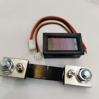 Voltmètre ampèremètre DC 100V 100A avec shnt 100A 2 en 1 DC Volt Amp panneau de mesure à double affichage