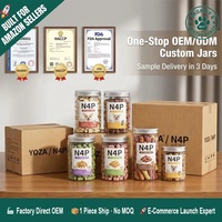 Camilan Hewan Peliharaan OEM Langsung dari Pabrik dalam Stoples Kustom N4P Camilan Anjing Alami MOQ Rendah 1 Buah Sampel Siap Kirim 3 Hari Siap untuk Shopify
