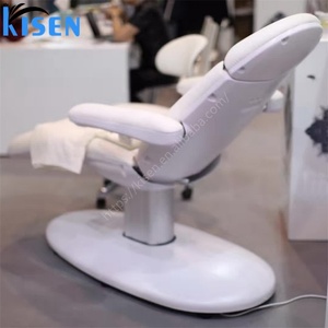 KISEN Professional Electric 3/4 Motors Commercial Salon Spa Massage <b>Table</b> Beauty Salon Lash Bed Luxury <b>White</b> Base Facial Spa Bed - Product Image 5