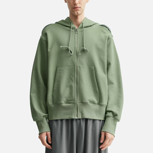 Sweat à capuche zippé pour homme avec logo personnalisé – Veste à capuche en coton doux et polyester avec poignets côtelés et poches avant - Product Image 4