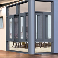 D-TOP 2023 As2047 Doppelt Verglastes Schiebefenster Aluminium-Glasschiebefenster für Zuhause
