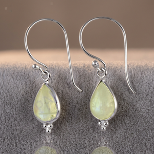 Art Palace 925 Silver <b>Opal</b> Drop <b>Earrings</b> Water Drop Shape Bezel Setting Classic Women's Jewelry Everyday Wear - Product Image 1
