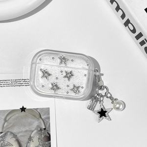 Estuche Protector para Auriculares AirPods Pro 1 2 3 con Diseño de Estrella de Cinco Puntas Fantasma, Brillante, para AirPods 1 2 3 4, Funda Protectora de TPU Suave - Product Image 3