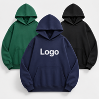 Vente en gros Sweat à capuche oversize couleur unie, épais 480 g/m², doublure polaire, épaules tombantes, style vintage, hiver