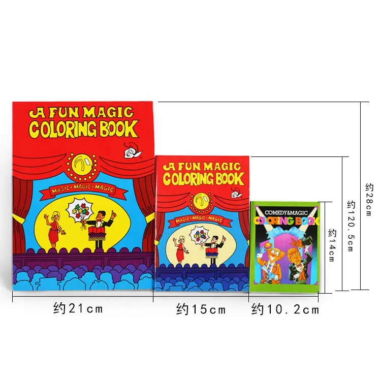 2023 all'ingrosso Stage Large Size Coloring Book Trick Colorful Cartoon Book Tricks Prop Toy for Kids Party