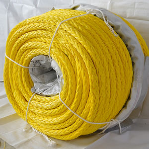 Yüksek mukavemetli 10mm 12mm 12 Strand Fiber Fiber örgü hattı deniz yelken halat yat - Product Image 4