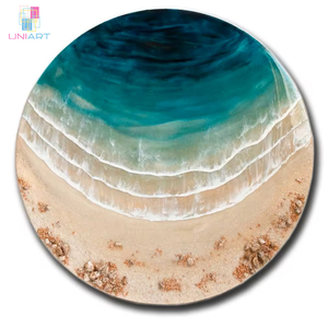 UNIART mirabile Design appesa a parete decorare spiaggia 3D parete resina fluido pittura di arte decorazione per ufficio camera decorare pezzo - Product Image 4