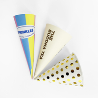 Manchons en papier jetables personnalisés pour cornets de crème glacée, supports coniques pour desserts et snacks
