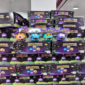 Juguete de Halloween de alta calidad con forma de cara de perro, suave, para la punta de los dedos, con rebote lento y relajante, ideal como regalo. - Product Image 1