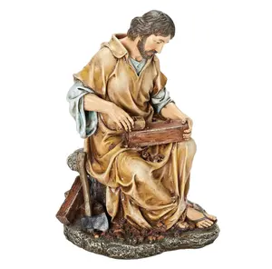 Resin decorated statue of Saint Joseph of Christian religion