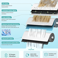Sistema de Filtro de Agua por Ósmosis Inversa sin Tanque, Debajo del Fregadero, con Pantalla TDS, Cambio Rápido, Purificador de Agua RO de 3 Etapas para el Hogar
