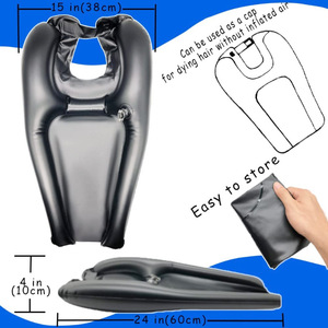 Bassin de lavage de cheveux gonflable pliable ovale en latex pour l'hygiène personnelle des personnes âgées et des patients - Product Image 4