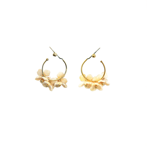 Fashion Drop Earrings Gold Plated 316L Stainless Steel <b>Floral</b> Design Statement Jewelry - Product Image 2