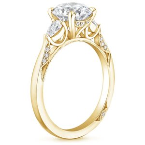 Stylish Gold Color Bridal <b>Ring</b> with Sparkling Diamond Style <b>Crystal</b> Romantic Wedding Proposal Jewelry for Women - Product Image 3