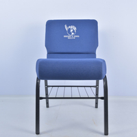 Vente d'usine, chaise de théâtre pas chère, empilable en métal, chaise de prière pour synagogue, chaise de culte, sillas para iglesia