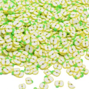 Tranches de pommes en argile polymère mignonnes pour l'artisanat, la décoration de téléphone, le scrapbooking DIY - Product Image 1