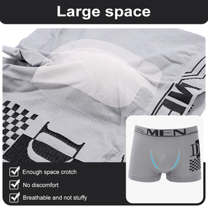 Boxer da Uomo Senza Cuciture del Produttore di Intimo di Yiwu, 0,29 USD, 98% Poliammide, Traspirante, Senza Etichetta con Logo, Ropa Interior - Product Image 5
