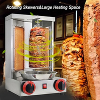 Gril à gaz professionnel Shawarma Shawarma Grill Machine Propane Doner Kebab Machine Grill Vertical avec 2 brûleurs