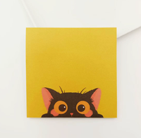 Adorables feuilles de mémo pour animaux-Ensemble de notes autocollantes carrées de 3 ", papeterie Kawaii pour la journalisation et la planification