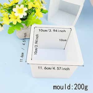 10cm Square Silicone <b>Mold</b> Crystal <b>Cake</b> Epoxy Resin <b>Mold</b> Animal Specimens <b>Molds</b> - Product Image 5