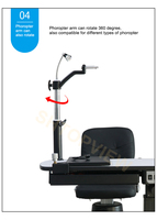 Équipement d'opticien C-190A Prix de gros Instrument ophtalmique Unité combinée Bureau et chaise