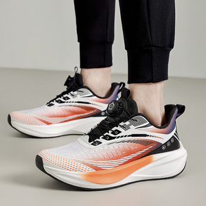 Chaussures de course à plaque carbone pour hommes Printemps-Été 2026 avec bouton rotatif et amorti, baskets athlétiques pour tests sportifs – En stock - Product Image 1