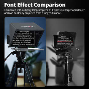 Teleprompter Portátil Profesional AMBITFUL T14 para Cámaras DSLR y Teléfonos Móviles, Accesorios para Estudio Fotográfico y Video en Vivo - Product Image 3