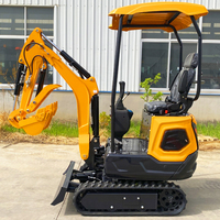 FREE SHIPPING China Cheap Small Mini Excavator Mini Digger Wholesale 1 Ton 2 Ton 3.5 Ton Price Micro Bagger With Thumb Bucket