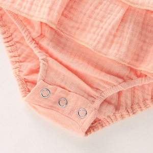 2024 estivo di alta qualità imbracature per bambini senza maniche in cotone traspirante cingolato per bambini 6-12 mesi <span class=keywords><strong>tuta</strong></span> da <span class=keywords><strong>bambina</strong></span> - Product Image 5