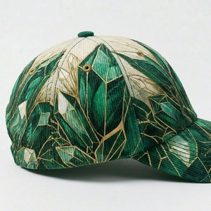 Gorra de Béisbol Injae Premium de 6 Paneles con Diseño de Cristal, Corduroy, Hebilla Dorada de Cobre, Suave y Acanalada, Unisex, Casual - Product Image 2