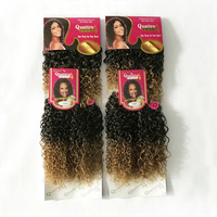 Lot de 4 extensions de cheveux tissées, longueurs mixtes 8, 10, 12 pouces, bouclées effet mouillé, douces et sans nœuds