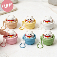 Porte-clés anti-stress personnalisé en forme de chat imprimé en 3D, bouton-poussoir mignon, jouet anti-stress, breloque de sac en forme de capuchon de clavier