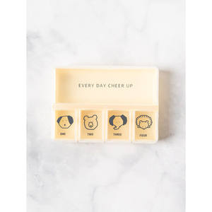 Portable 5-Compartment Color <b>Pill</b> <b>Dispenser</b> Durable PP & PS Material <b>Pill</b> Storage <b>Box</b> - Product Image 1