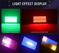 Projecteur LED RGB 150W avec effets stroboscopiques et de course de chevaux (8+8 segments) pour fêtes, discothèques, clubs et KTV, certifié CE RoHS FCC