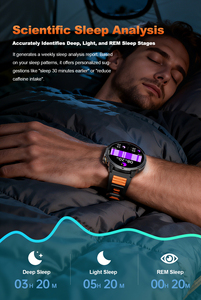 Montre connectée de sport d'extérieur MT68 avec certification CE FCC Rohs, bracelet en acier, cuir ou silicone en option, batterie 1000 mAh, étanche IP68 - Product Image 5