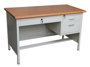 Precio barato Escritorio de oficina de acero mesa de ordenador con cajón escritorio de una sola persona para Doctor Finanzas banco de trabajo de acero - Product Image 5