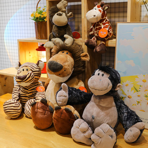 Peluches de Animales de la Selva: Zebra, Rinoceronte, Koala, Tigre, León, Jirafa, Mono, Almohada Decorativa de Navidad - Product Image 2