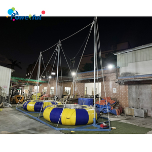 Ngoài trời <span class=keywords><strong>Trampoline</strong></span> công viên trò chơi <span class=keywords><strong>2</strong></span> người chơi bungee nhảy bền kim loại PVC vật liệu thép - Product Image 3