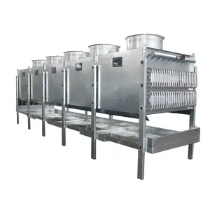 Floor standing top blowing air cooler with stainless steel fins and aluminum tubes