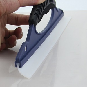 <b>Silicone</b> Squeegee D-Shaped Scraper For Glass Window Cleaning <b>Tool</b> With Rubber Handle Durable No Residue - Product Image 1