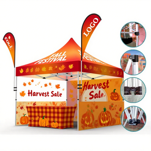 Marca promozionale <span class=keywords><strong>campeggio</strong></span> pieghevole fiera professionale stand portatile tenda di stampa personalizzata con il logo baldacchino impermeabile - Product Image 6