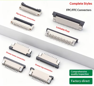 موصل FPC بخطوة 0.5 مم و1.0 مم من النوع العمودي SMT بدون قوة إدخال للكابلات FFC وFPC - Product Image 2
