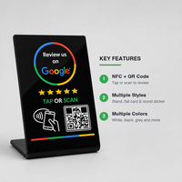 Support de table personnalisé en acrylique étanche pour avis NFC, avec lecteur de cartes RFID, stockage 144 octets et étiquette anti-écoute pour Google