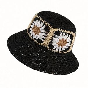 Wholesale Beach Fishing Travel Ski Thin Hand Knit Fisherman's <b>Straw</b> Sun Bucket <b>Hats</b> - Product Image 2