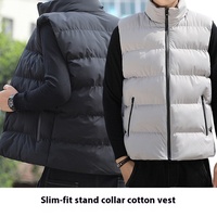 2024 Otoño Invierno HeatTech Outwear Sudeste Asiático Oriente Medio Moda Stand Collar Casual Slim Chaleco para hombres
