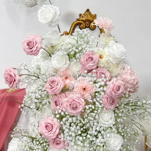 Arco de flores de casamento de promessa Arranjo de flores artificiais Arco de flores Decoração de arco de casamento